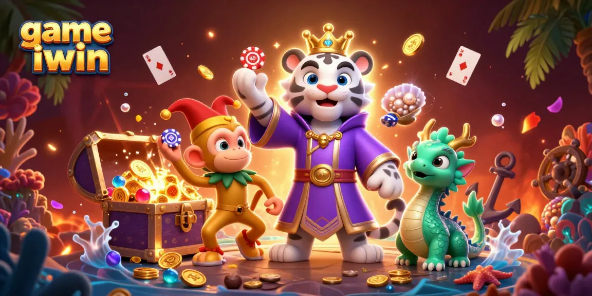Engage with game iwin and discover vibrant casino fun through this detailed 3D illustration.