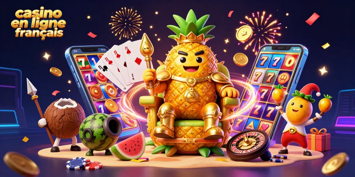 Jouez et gagnez avec le roi ananas dans un casino en ligne français.