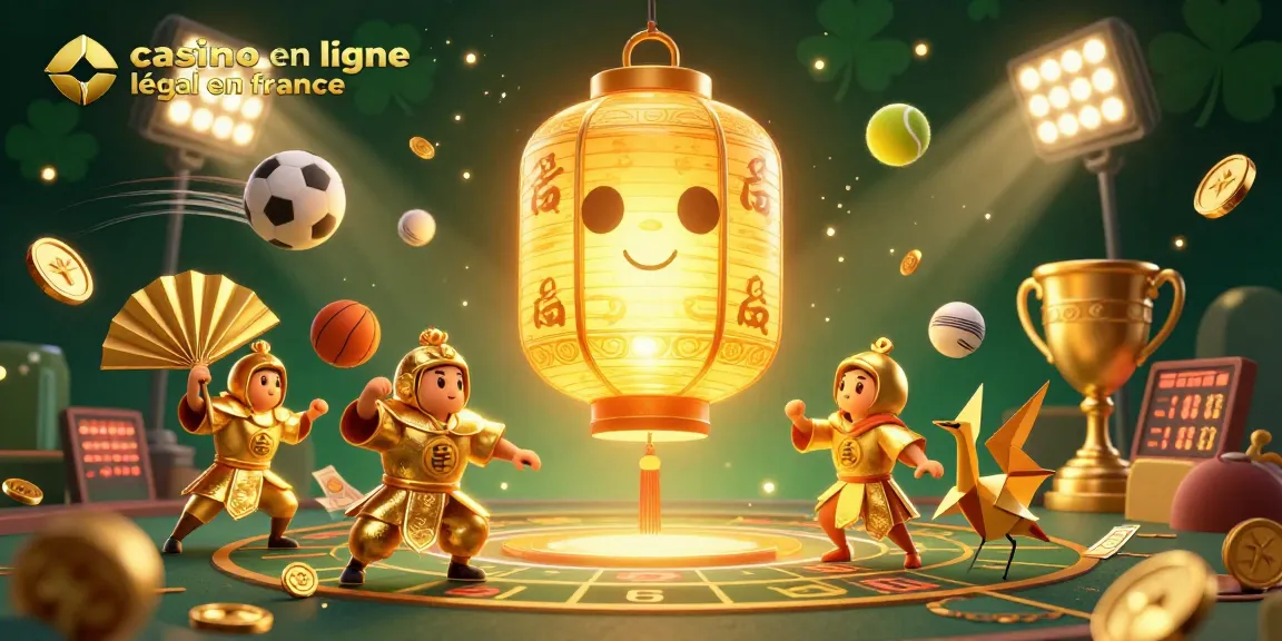 Jouez sur un casino en ligne légal en France avec des éléments captivants d'un marché nocturne animé.