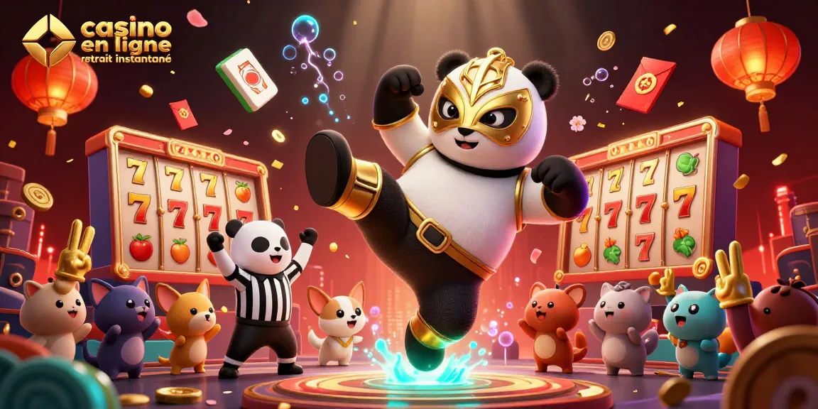 Profiter du casino en ligne retrait instantané avec des animaux spectateurs et des personnages colorés.