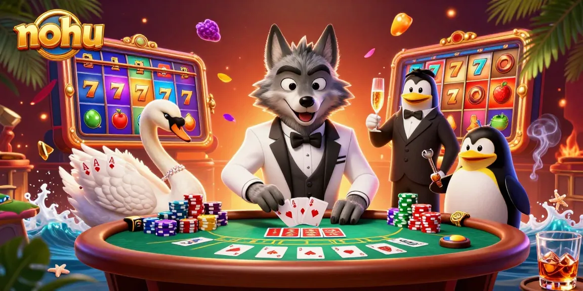 Experience the thrill of nohu gaming with colorful slots and engaging characters in a vibrant casino environment.