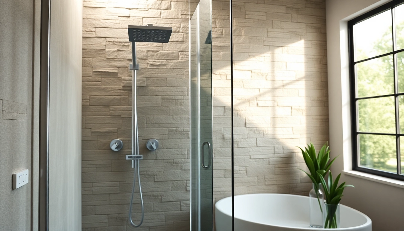 Experience the luxury of elegant showers Australia featuring modern design and natural textures.