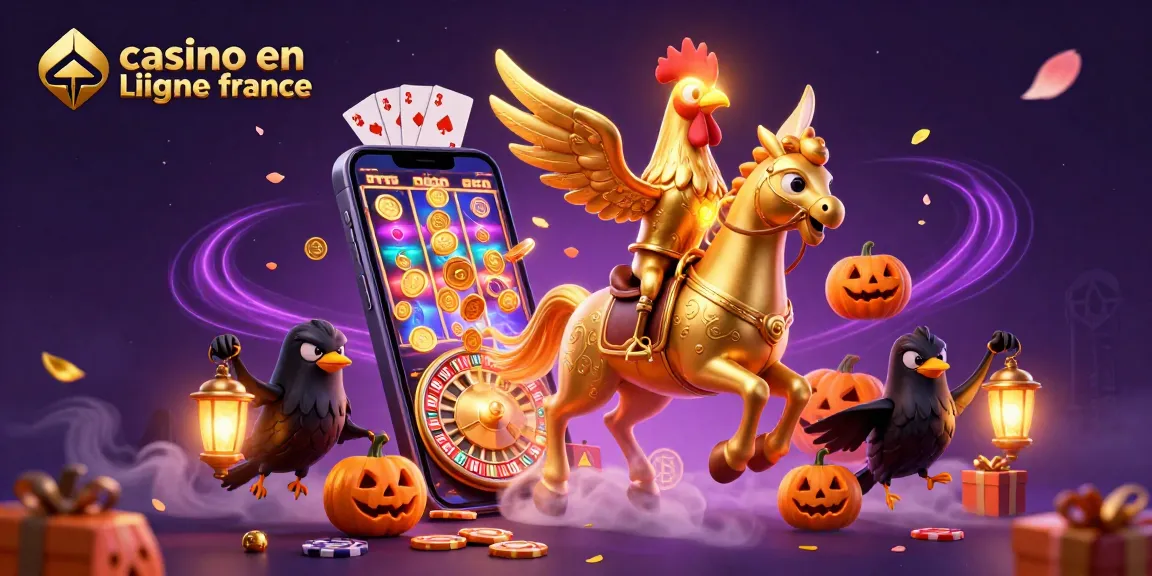 Découvrez les jeux au casino en ligne France avec des personnages fantastiques entourés de pièces d'or et de jeux de cartes.