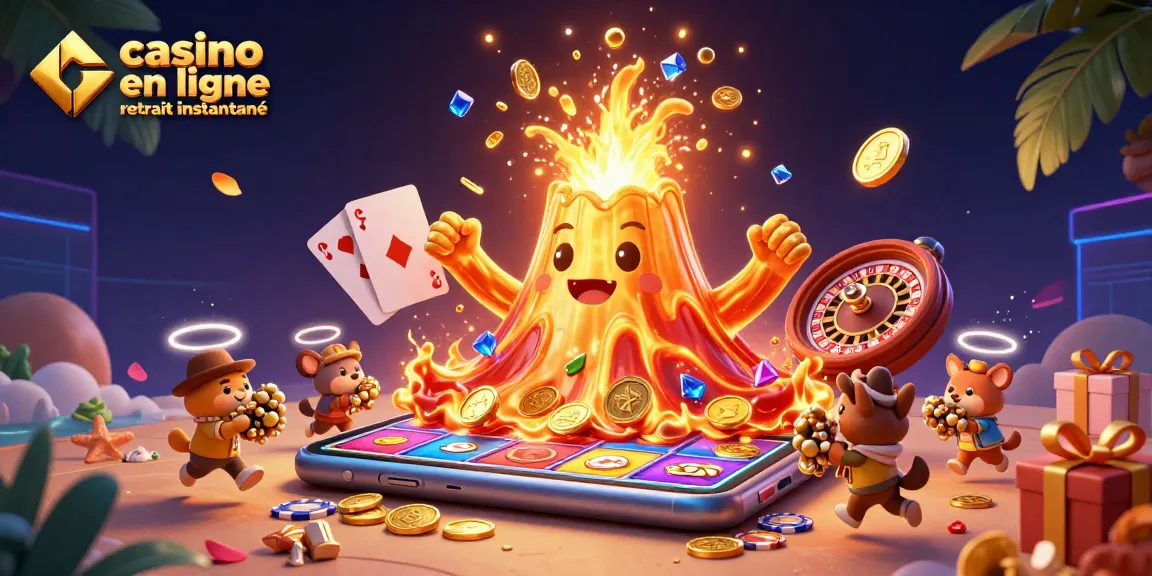 Retirez vos gains instantanément dans ce casino en ligne avec un décor vibrant de trésors et jeux.