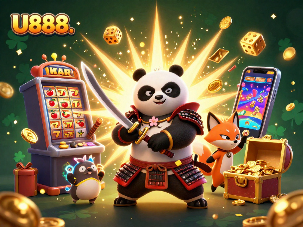 Experience winning thrills with U888. in vibrant 3D casino action featuring samurai panda and ninja fox.
