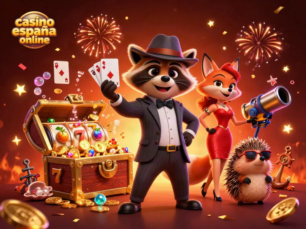 Disfruta del juego con casino españa online en esta vibrante ilustración de casino.