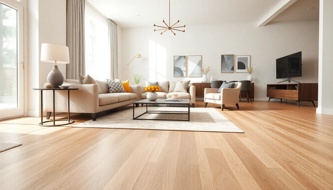 Enhance your search for flooring near me with this elegant vinyl floor in a stylish living space.