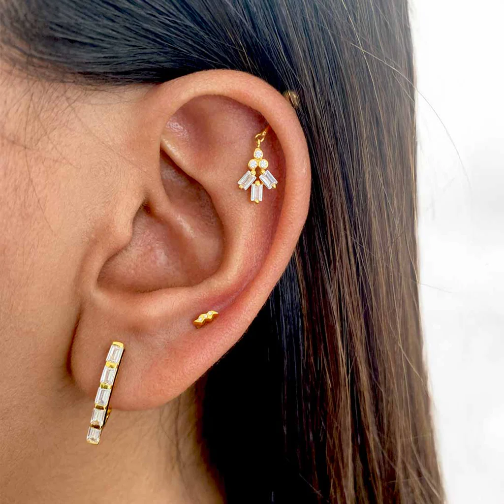 Gold Helix Earrings with Diamonds: The Ultimate Luxury Accessory