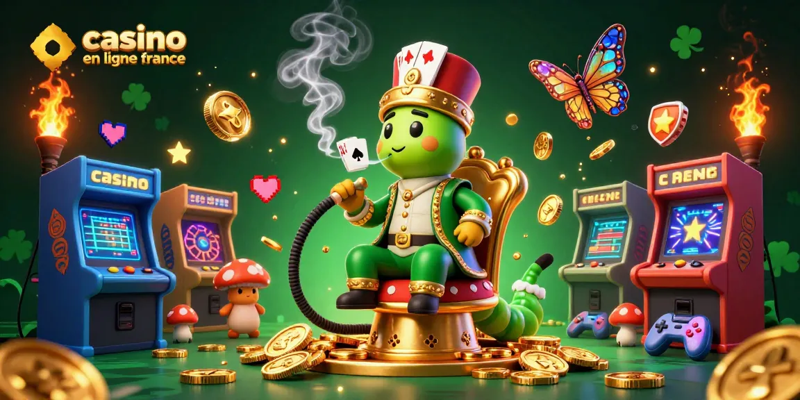 Illustration 3D évocatrice d'un casino en ligne France avec des symboles de poker et un maître des narguilés.