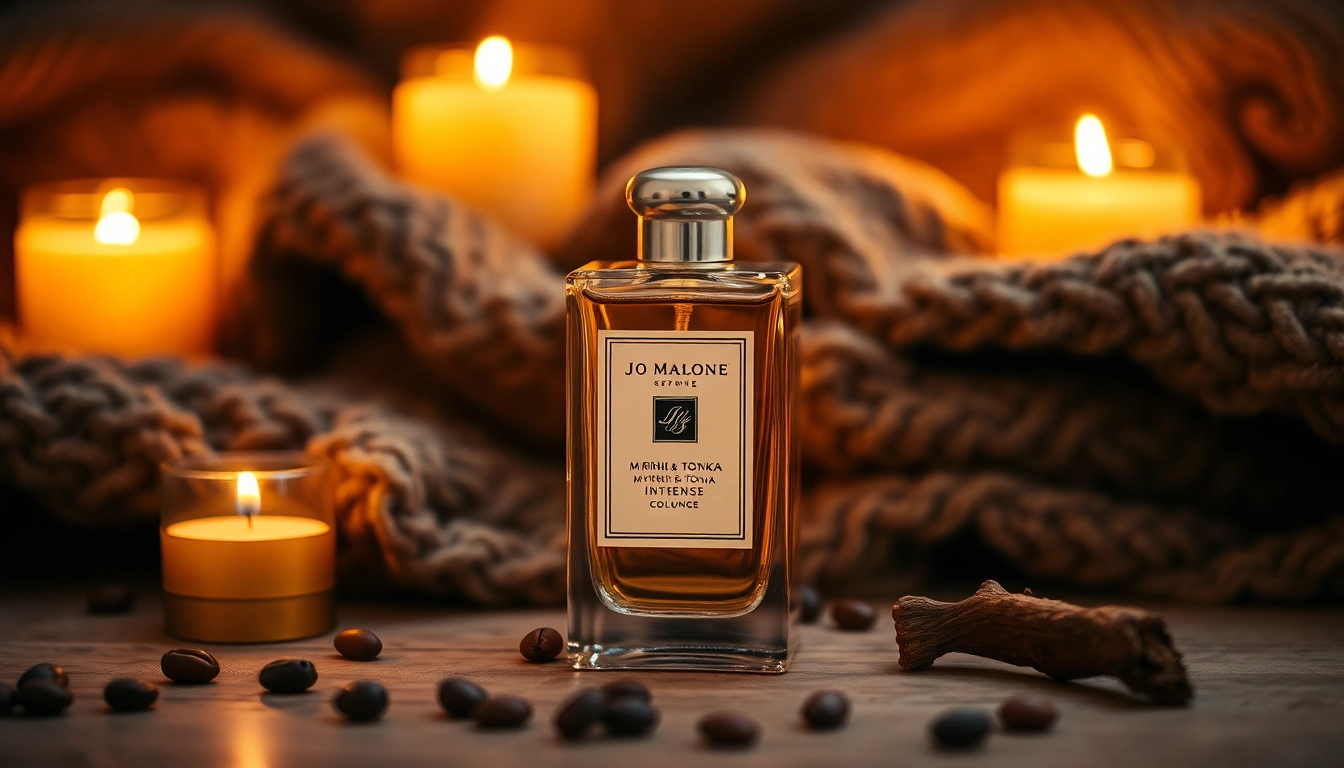 Enhance your senses with Jo Malone Myrrh & Tonka Intense showcased in an elegant setting.