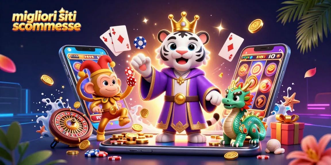 Scopri i migliori siti scommesse con il tigre dorato e il drago giadeo in un'illustrazione 3D vibrante.