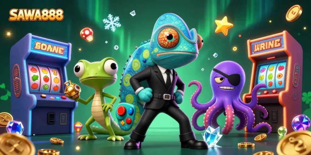 Engage with SAWA888 through thrilling slot games featuring vibrant characters and immersive graphics.