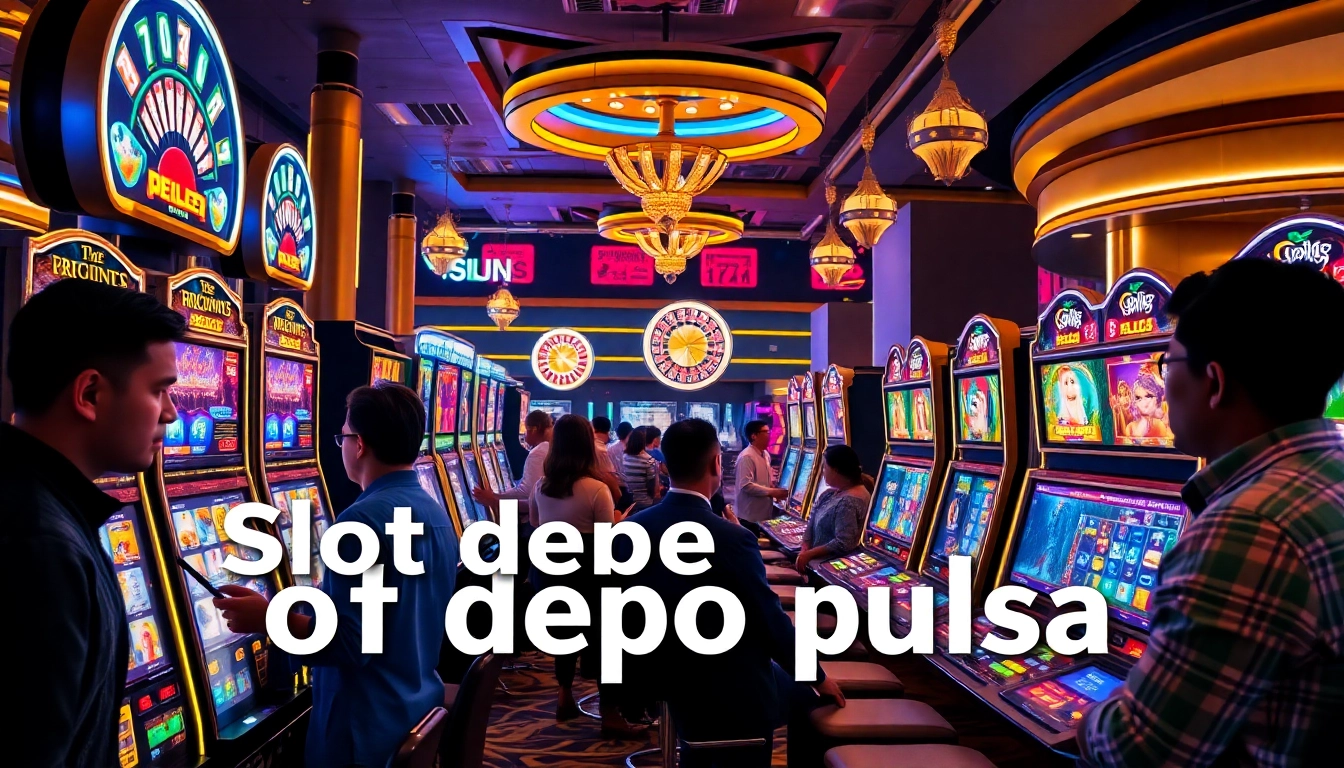 Rasakan sensasi slot depo pulsa bersama pemain berenergi di mesin slot kasino yang semarak.