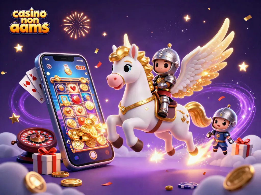 Vinci nei casinò non AAMS con slot e premi in un'illustrazione vivace e magica.