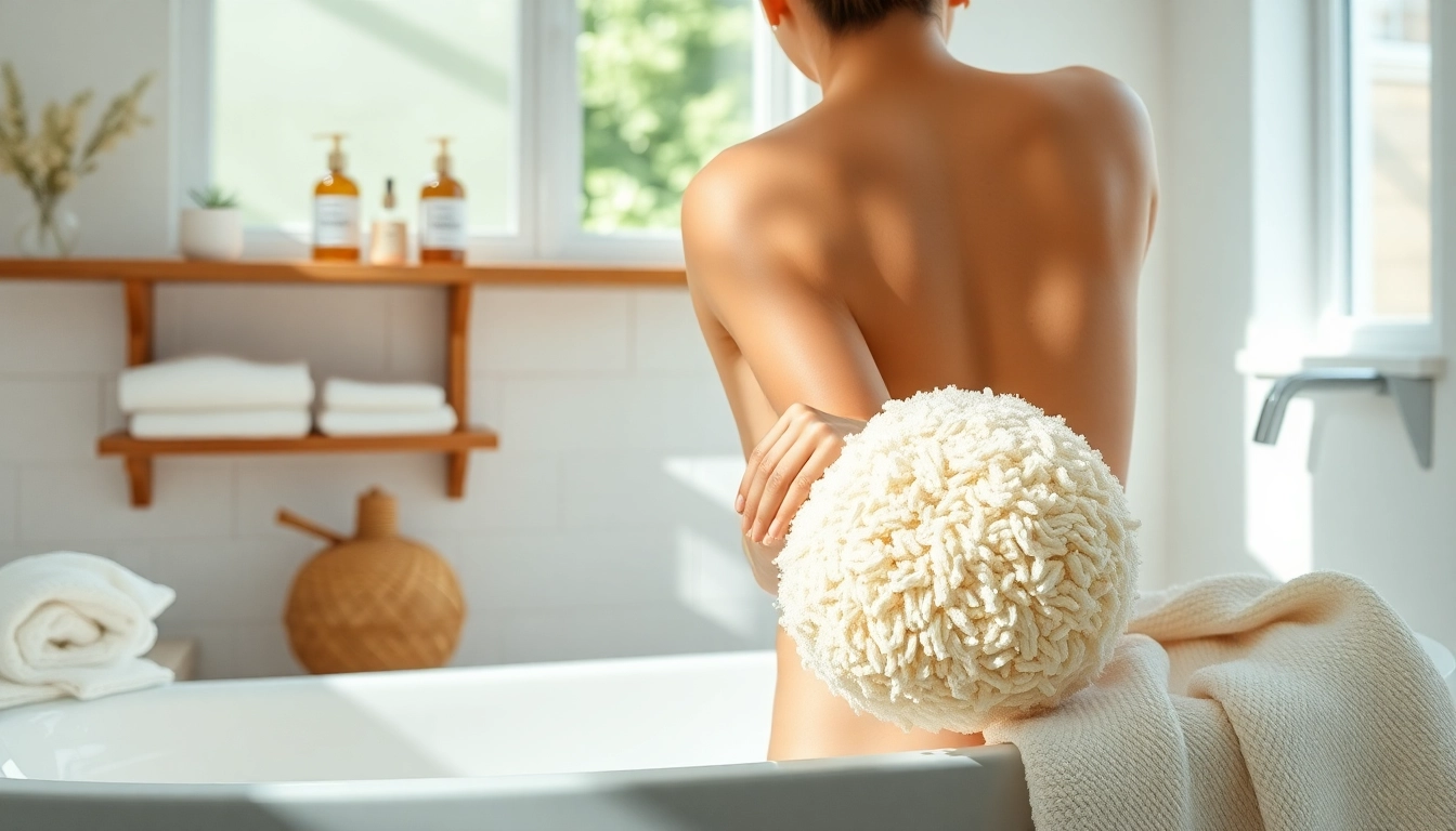 Using the best back loofah for an effective and refreshing shower experience.