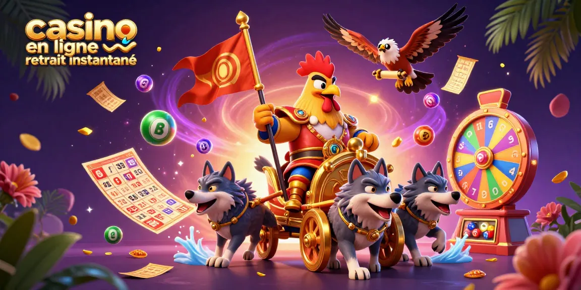 Vivez l'expérience du casino en ligne retrait instantané avec cette illustration captivante de jeu et de gains.