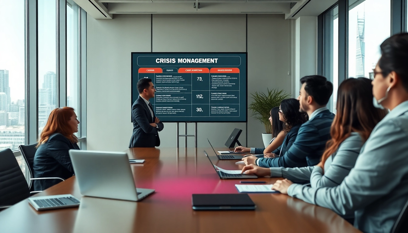 Empowering crisis management consultant strategizing in a modern office environment.