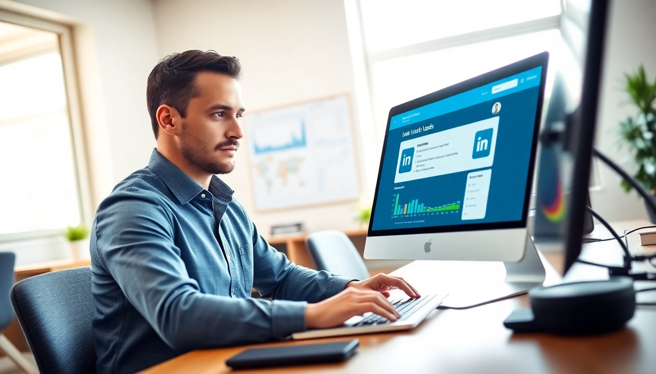 Scrape sales navigator leads safely with a focused analyst working on leads.