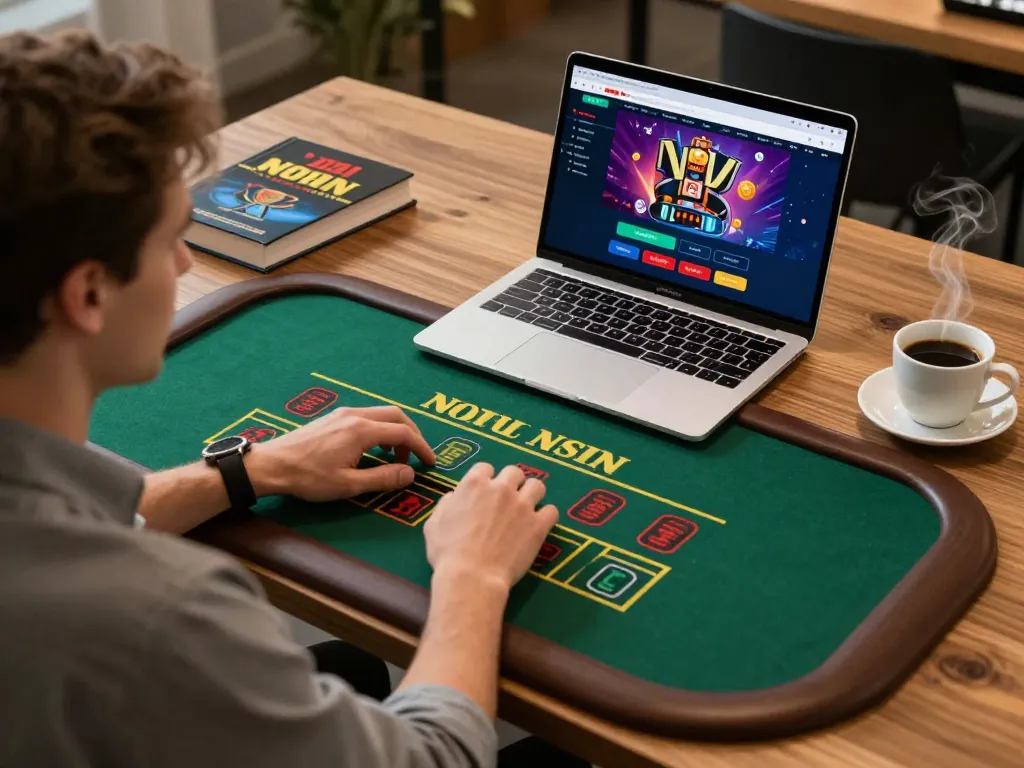 Engaged user playing Nohu online blackjack, focused on gameplay and strategy