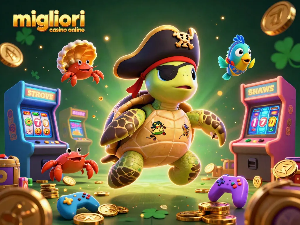 Partecipa ai giochi dei migliori casino online con la tartaruga pirata e i tesori sottomarini.
