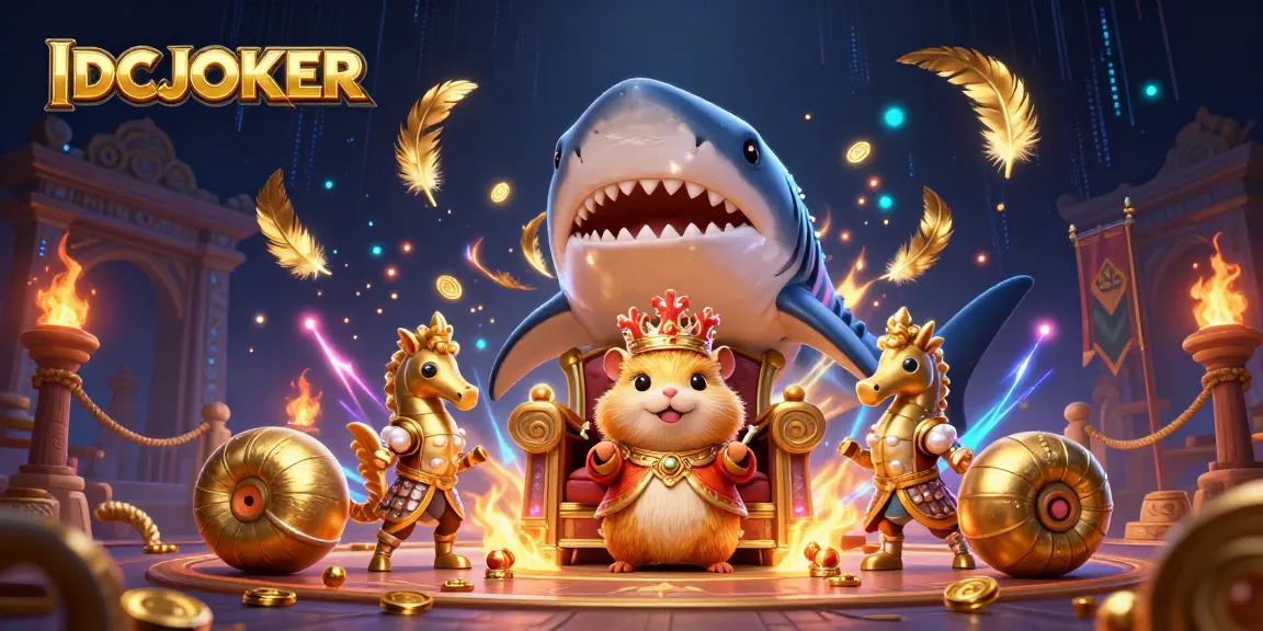 IDCJOKER immerses players in an exciting slot adventure featuring golden hamster king and royal seahorse guards.