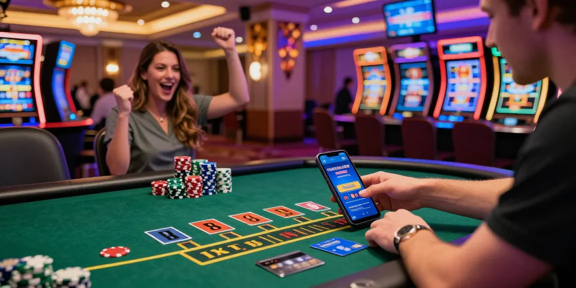 Engaging scene of players at online casinos that accept credit cards, featuring live blackjack, modern design, and vibrant atmosphere.
