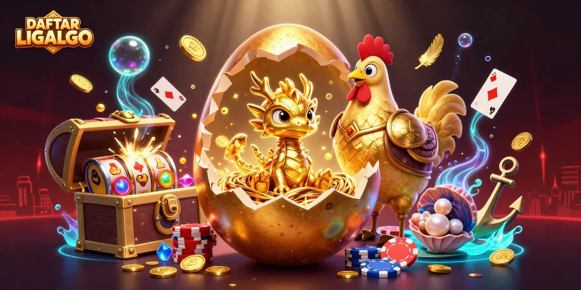 Win big at DAFTAR LIGALGO with a dragon guarding your poker chips in an exciting slots scene.