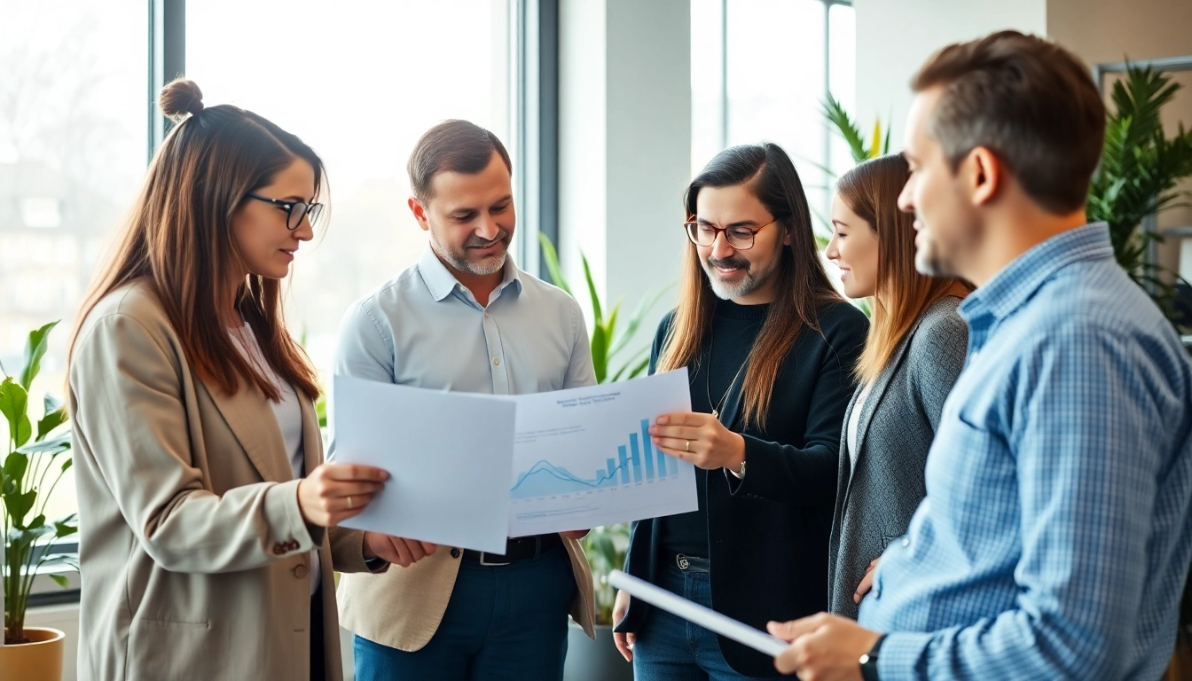 Engaged certification help providers offering guidance in a collaborative workspace.