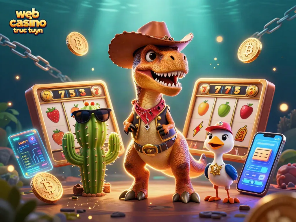 Trải nghiệm web casino trực tuyến với T-Rex và các biểu tượng game hấp dẫn