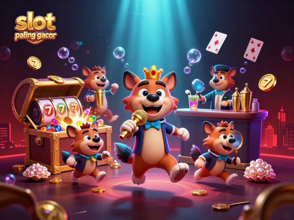 Engage with slot thailand paling gacor in this vibrant casino scene featuring lively hyenas.