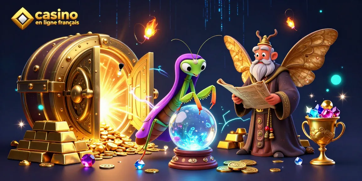 Plongez dans l'univers du casino en ligne français avec ce visuel captivant et magique.