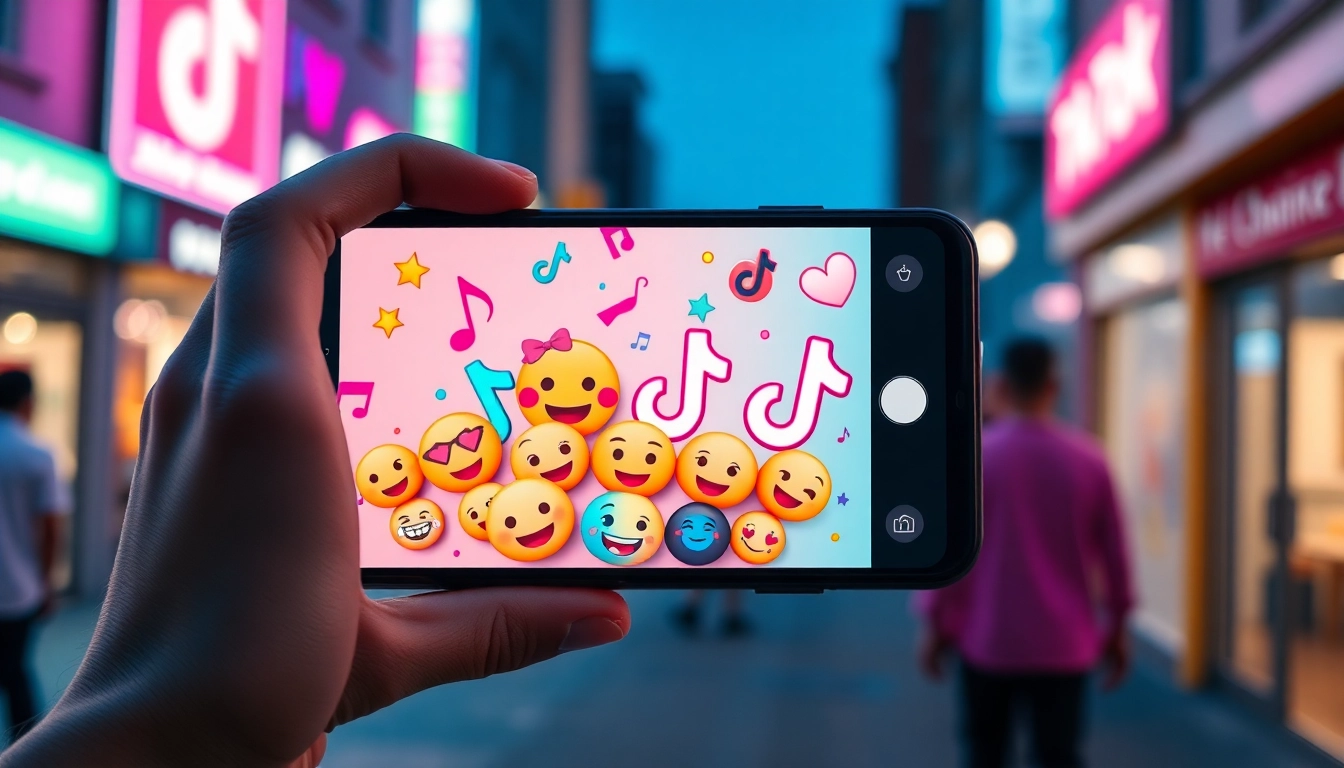 Engaging display of tiktok emojis on a smartphone, highlighting their vibrant and expressive nature.
