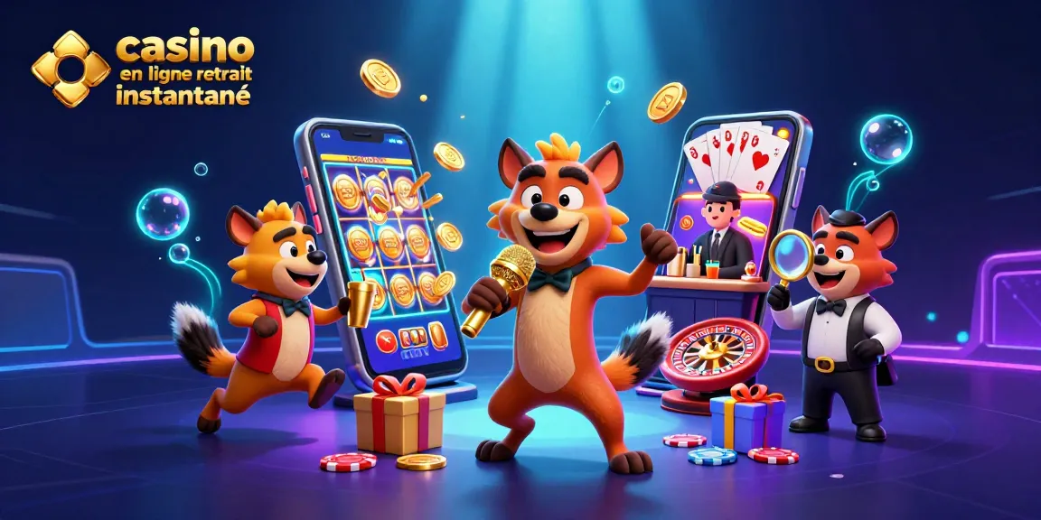 Découvrez le casino en ligne retrait instantané avec une scène animée de hyènes dans un club comique.