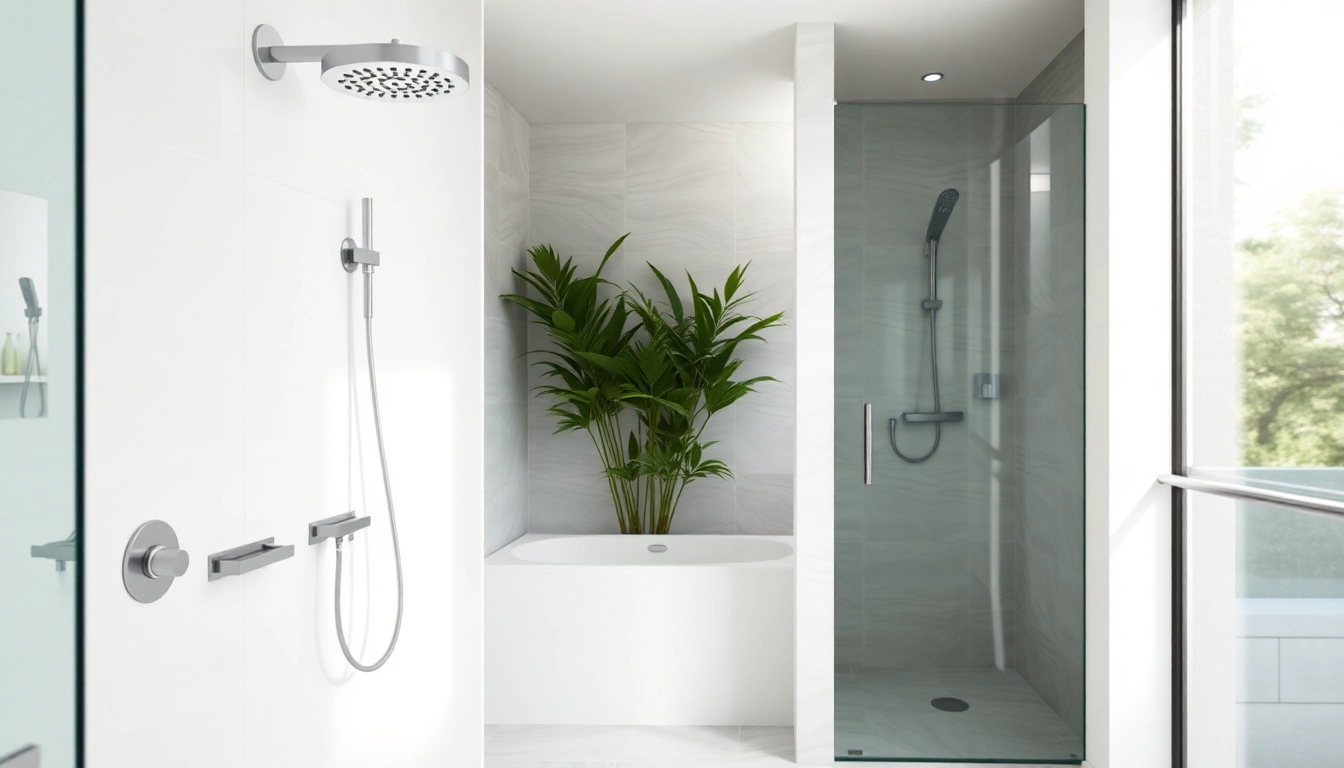 Experience the luxury of elegant showers with a stylish modern bathroom design.
