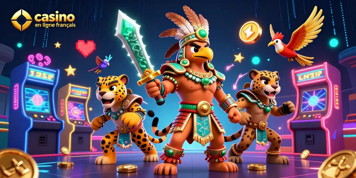Le casino en ligne français ajoute une touche dynamique avec des personnages épiques et des éléments de jeu colorés.