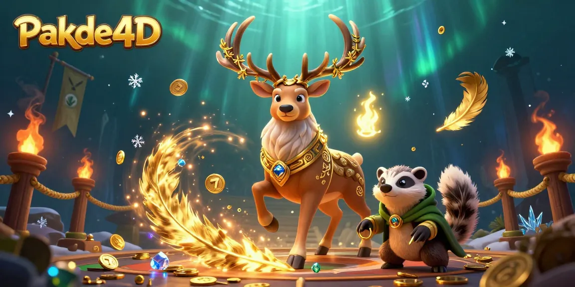 Experience the excitement of Pakde4D with vibrant 3D characters among dynamic gambling elements.