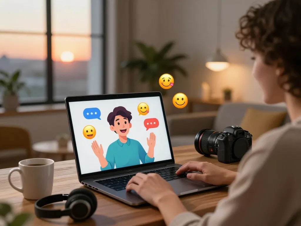 Engaging chat experience with spicychat AI in a cozy setting.
