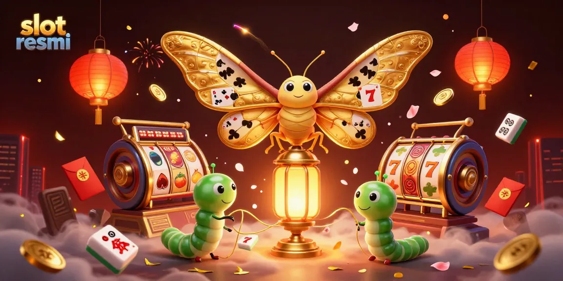 Engage with slot resmi in a vibrant casino scene filled with rich colors, symbols, and dynamic elements.