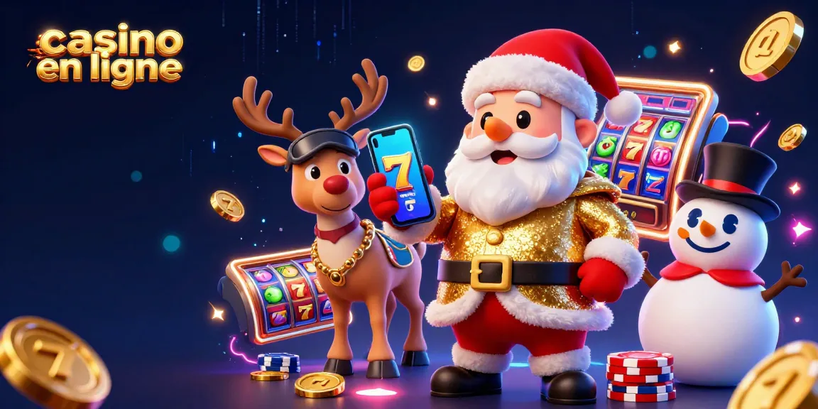Un jackpot de casino en ligne retrait instantané avec le père Noël et ses compagnons, pleine d'énergie et de jeux.