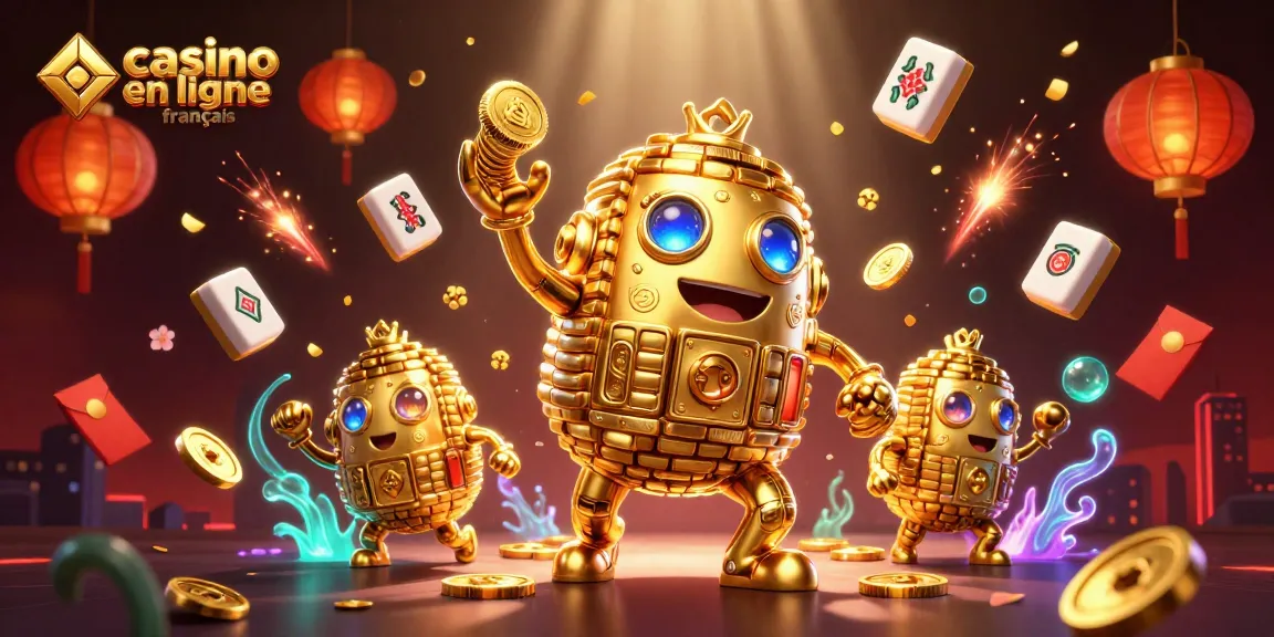 Accédez à une expérience immersive de casino en ligne français avec un golem doré féérique et des éléments de jeu captivants.
