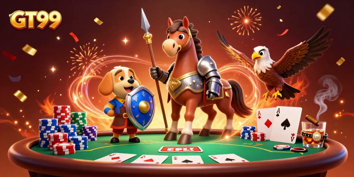 Experience thrilling bets and bonuses with GT99, featuring captivating casino action, vibrant details, and dynamic characters.