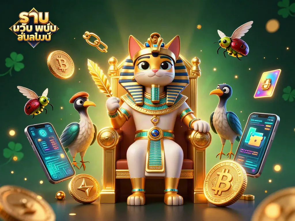 รวม เว็บ พนัน ออนไลน์ เล่นเกมคาสิโนกับแมวฟาโรห์และอ ibis