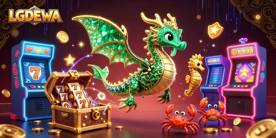 Spin and win with LGODEWA's immersive slot gaming experience featuring vibrant 3D elements.