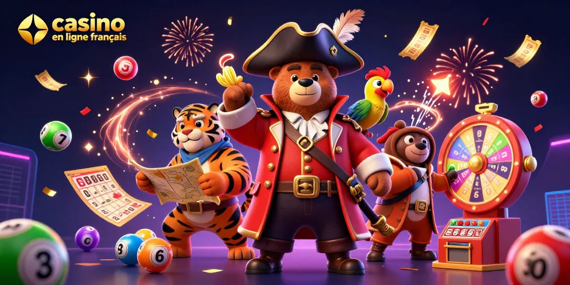 Profitez d'une aventure dans un casino en ligne français avec un ours pirate et son équipage.