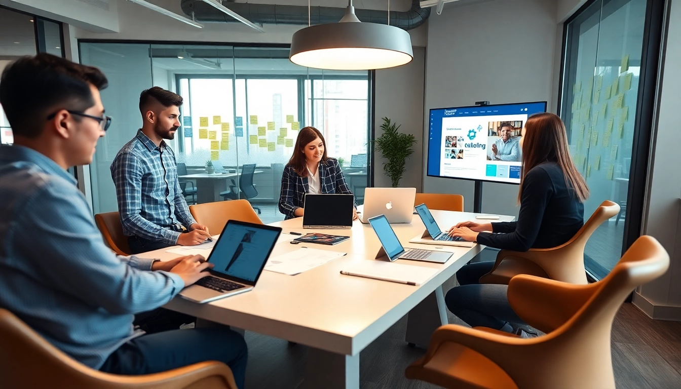 Professional website design team collaborating on SEO-friendly projects at a leading công ty thiết kế website.