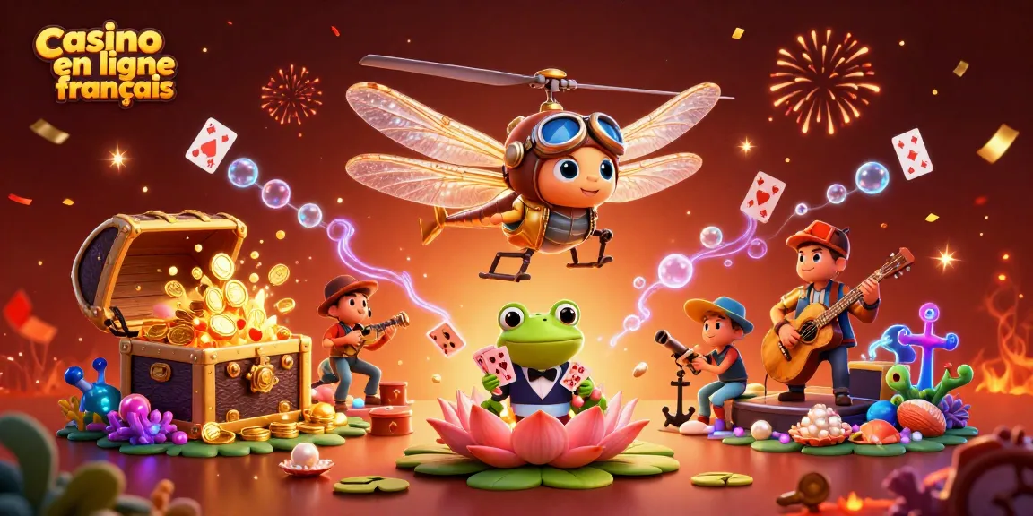 Jouez au casino en ligne français avec des personnages animés dans un cadre vibrant et dynamique.
