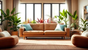 Light-filled living room showcasing stylish sofa beds uk with colorful pillows.