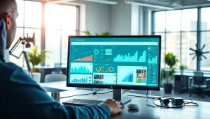 Engaging analysis of youtube smm panel metrics on a modern workspace.