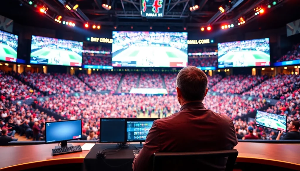 스포츠중계의 생동감 넘치는 현장을 보여주는 방송setup