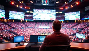 스포츠중계의 생동감 넘치는 현장을 보여주는 방송setup